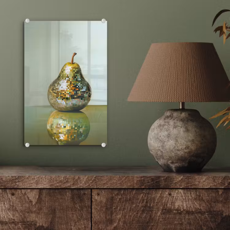 Glas schilderij - Fruit - Disco - Art - Glitter — 4