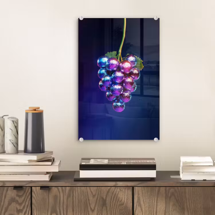 Glas schilderij - Paars - Disco - Feest - Druif — 2