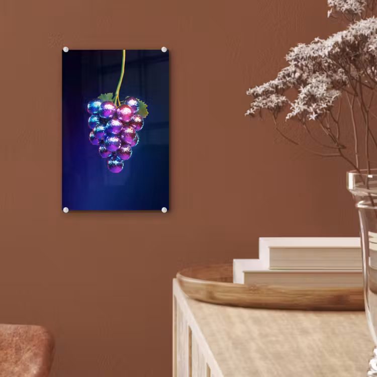 Glas schilderij - Paars - Disco - Feest - Druif — 6