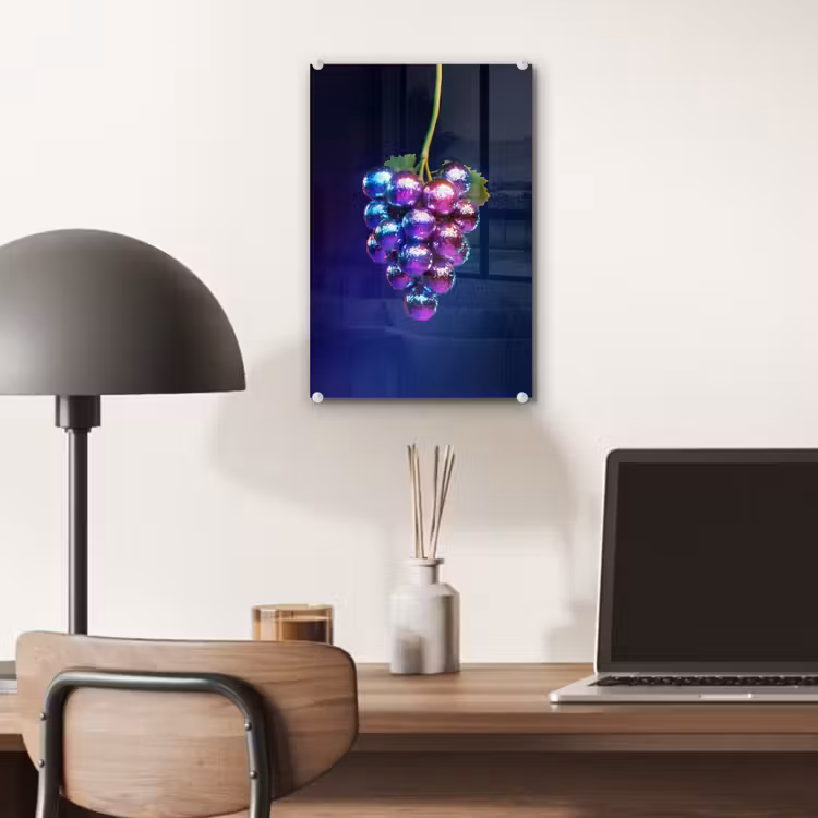 Glas schilderij - Paars - Disco - Feest - Druif — 7