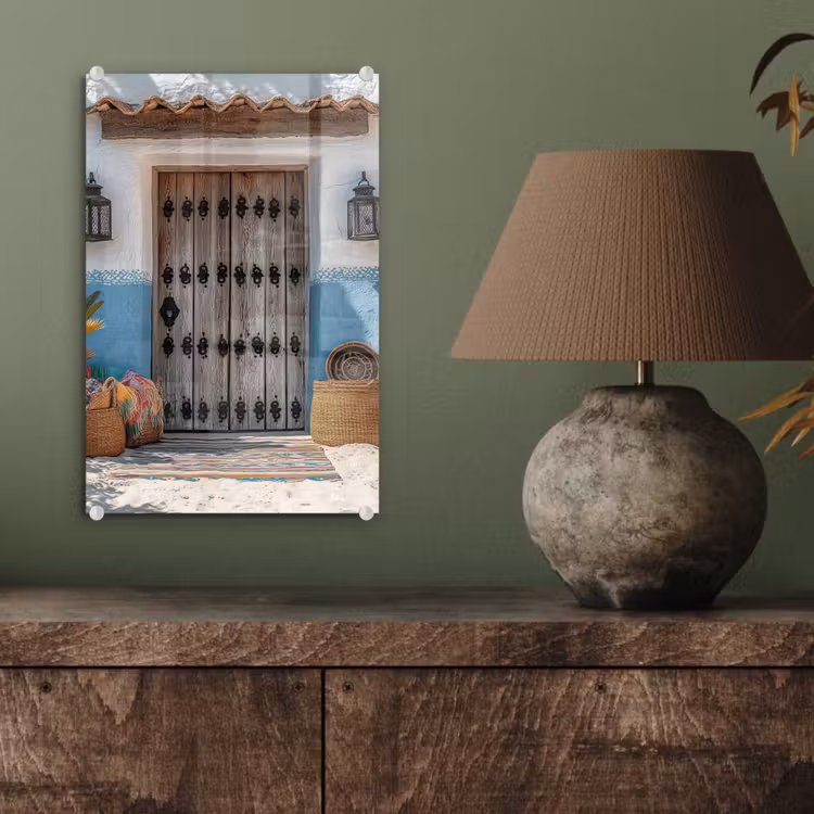 Glas schilderij - Deur - Manden - Planten — 4