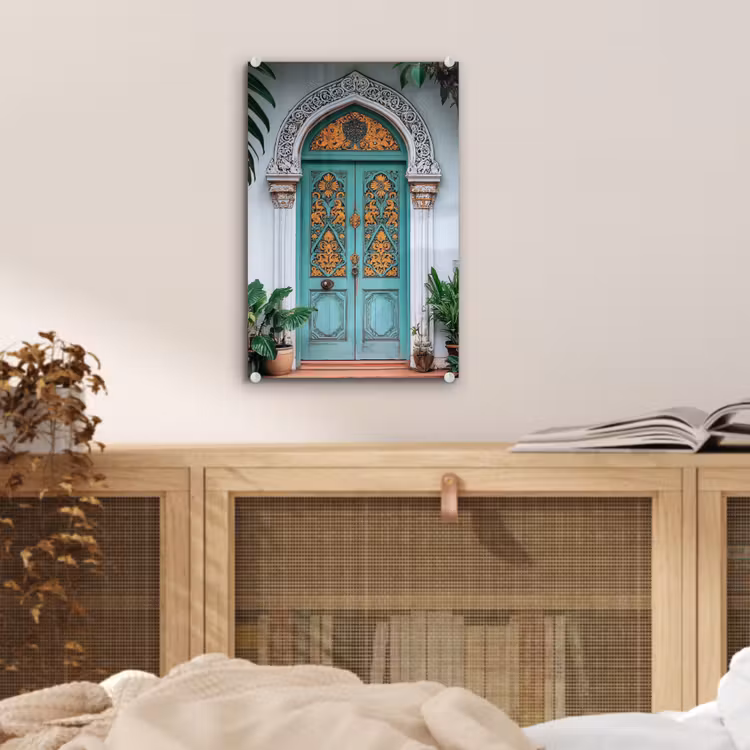 Glas schilderij - Deur - Patronen - Planten — 5