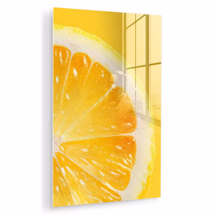Glas schilderij - Citroen - Geel - Zonnig — 1