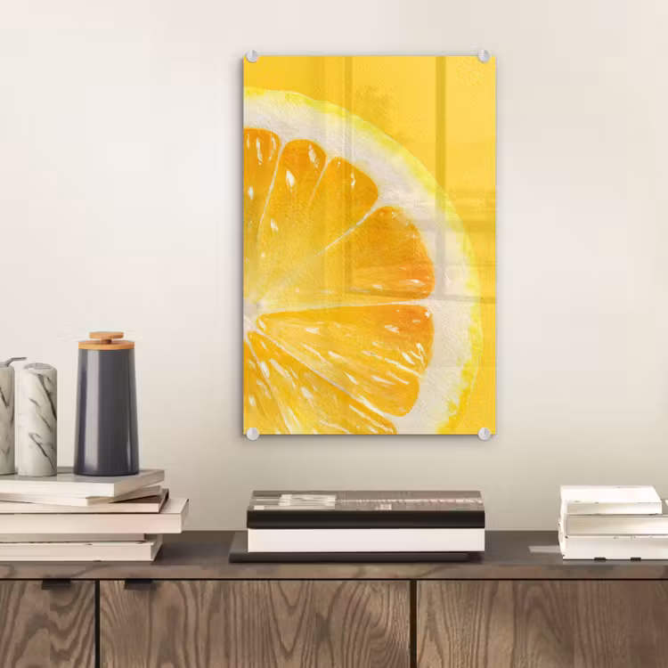Glas schilderij - Citroen - Geel - Zonnig — 2