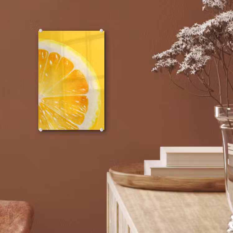 Glas schilderij - Citroen - Geel - Zonnig — 6