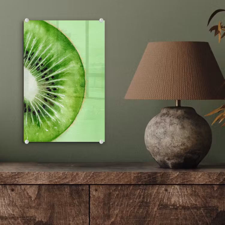 Glas schilderij - Kiwi - Groen - Fris — 4