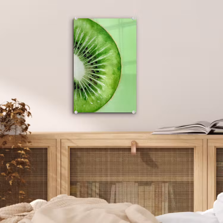 Glas schilderij - Kiwi - Groen - Fris — 5