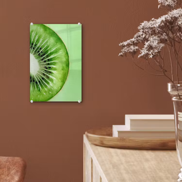 Glas schilderij - Kiwi - Groen - Fris — 6