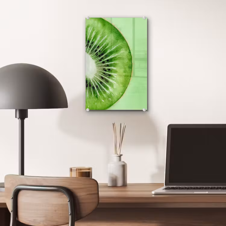 Glas schilderij - Kiwi - Groen - Fris — 7