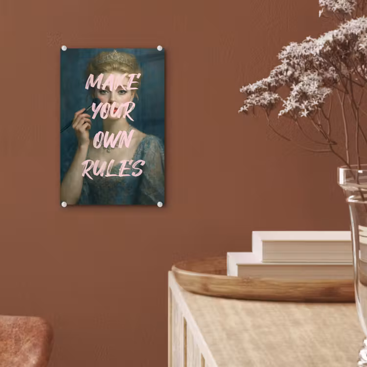 Glas schilderij - Klassiek - Sierlijk - Roze — 6