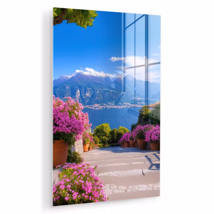 Glas schilderij - Lake Como - Italië - Landschap — 1