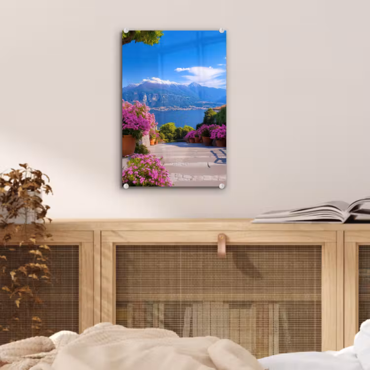 Glas schilderij - Lake Como - Italië - Landschap — 5