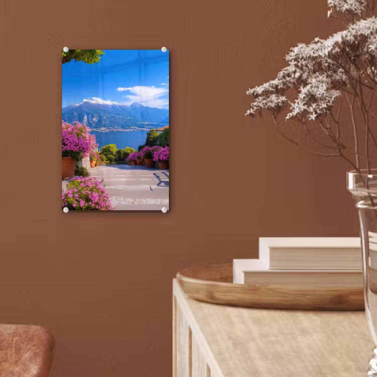 Glas schilderij - Lake Como - Italië - Landschap — 6