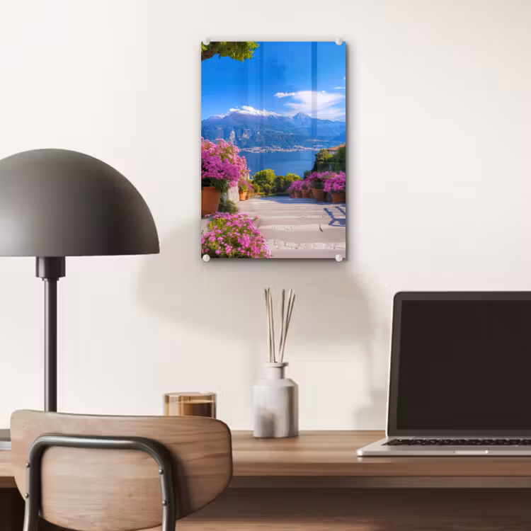 Glas schilderij - Lake Como - Italië - Landschap — 7