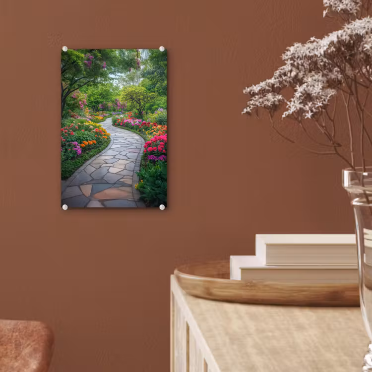 Glas schilderij - Park - Bloemen - Tuin — 6