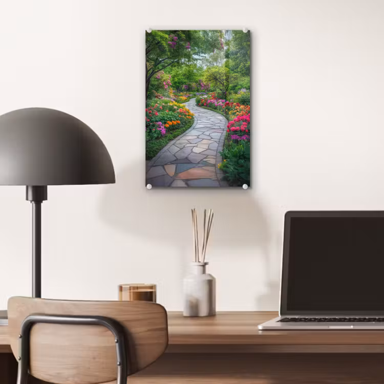 Glas schilderij - Park - Bloemen - Tuin — 7