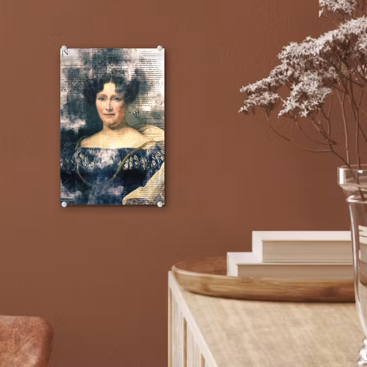 Glas schilderij - Johanna Henriette Engelen - Dubois Drahonet - Krant — 5