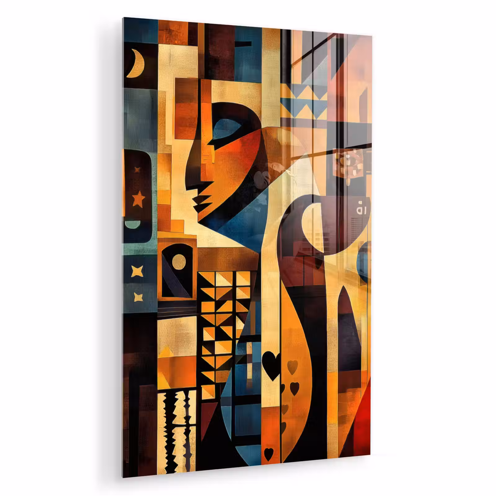 Glas schilderij - Figuren - Abstract - Symbolen — 1