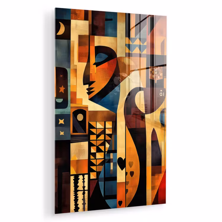 Glas schilderij - Figuren - Abstract - Symbolen — 1