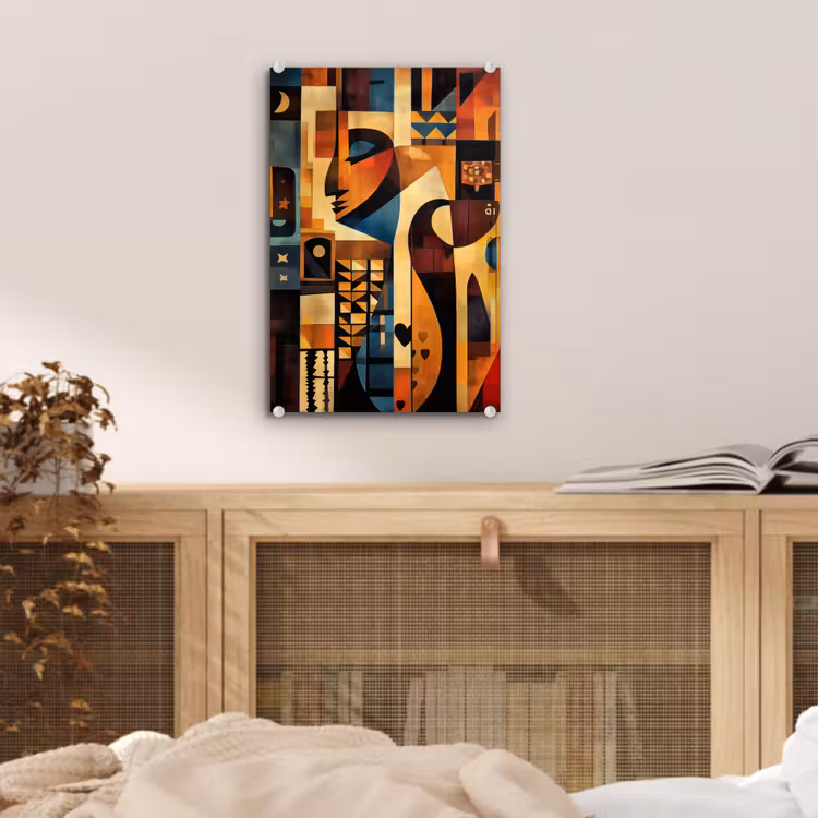Glas schilderij - Figuren - Abstract - Symbolen — 5