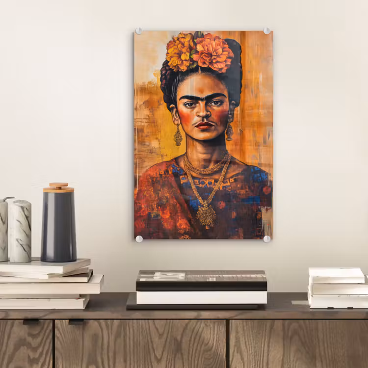 Glas schilderij - Portret - Sieraden - Schilderachtig — 2