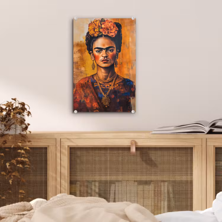 Glas schilderij - Portret - Sieraden - Schilderachtig — 5