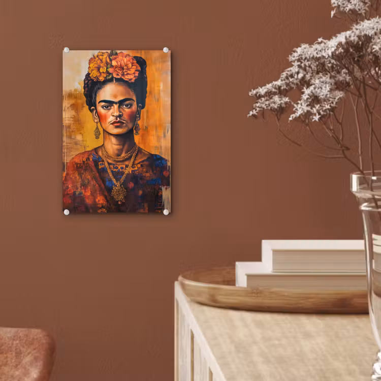 Glas schilderij - Portret - Sieraden - Schilderachtig — 6