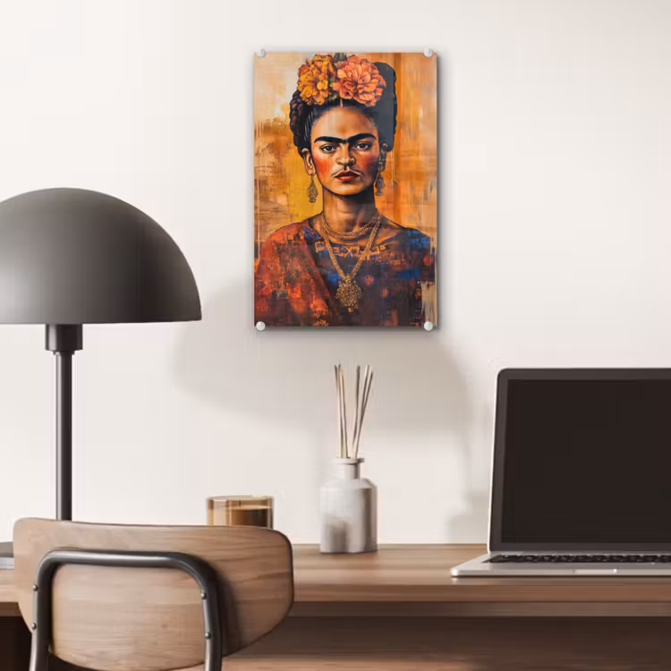 Glas schilderij - Portret - Sieraden - Schilderachtig — 7