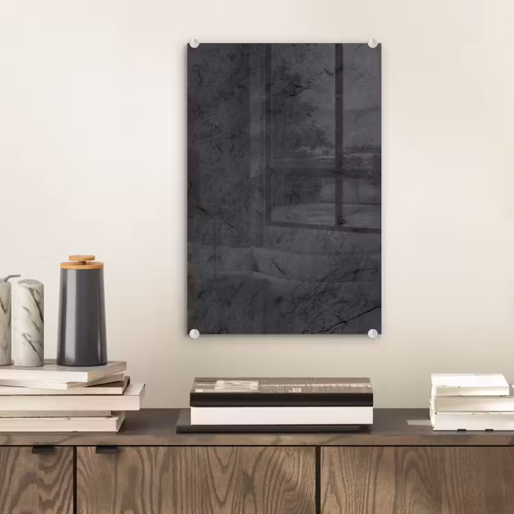 Glas schilderij - Grijs - Cement - Beton - Industrieel - Structuur — 1