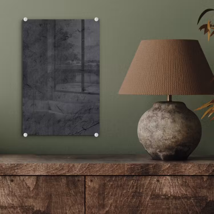 Glas schilderij - Grijs - Cement - Beton - Industrieel - Structuur — 3