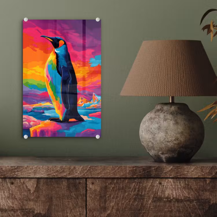Glas schilderij - Ijsschots - Pinguïn - Abstract - Lucht — 4