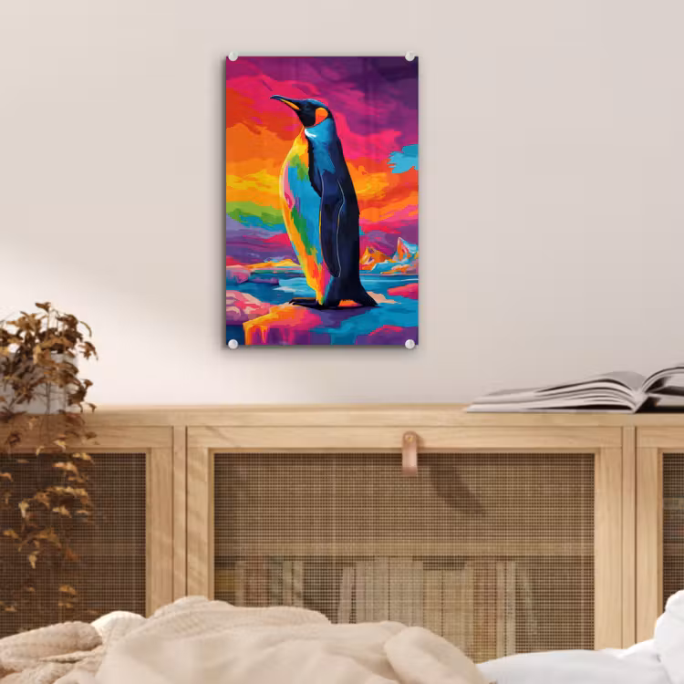 Glas schilderij - Ijsschots - Pinguïn - Abstract - Lucht — 5