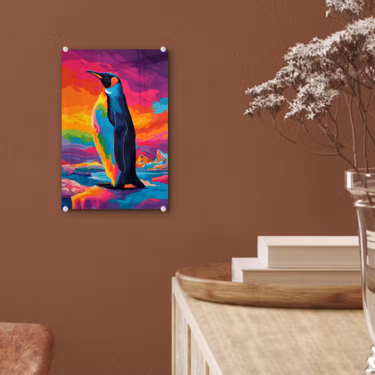 Glas schilderij - Ijsschots - Pinguïn - Abstract - Lucht — 6