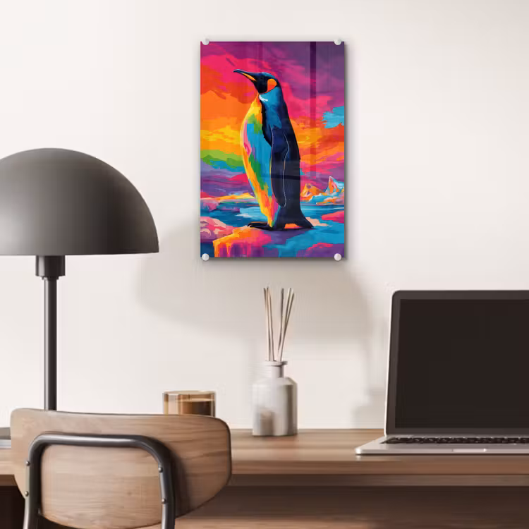 Glas schilderij - Ijsschots - Pinguïn - Abstract - Lucht — 7