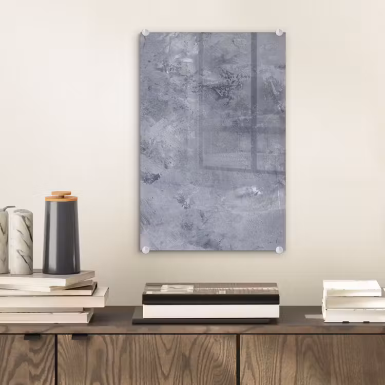 Glas schilderij - Leisteen - Beton - Retro - Structuren - Grijs - Rustiek — 1