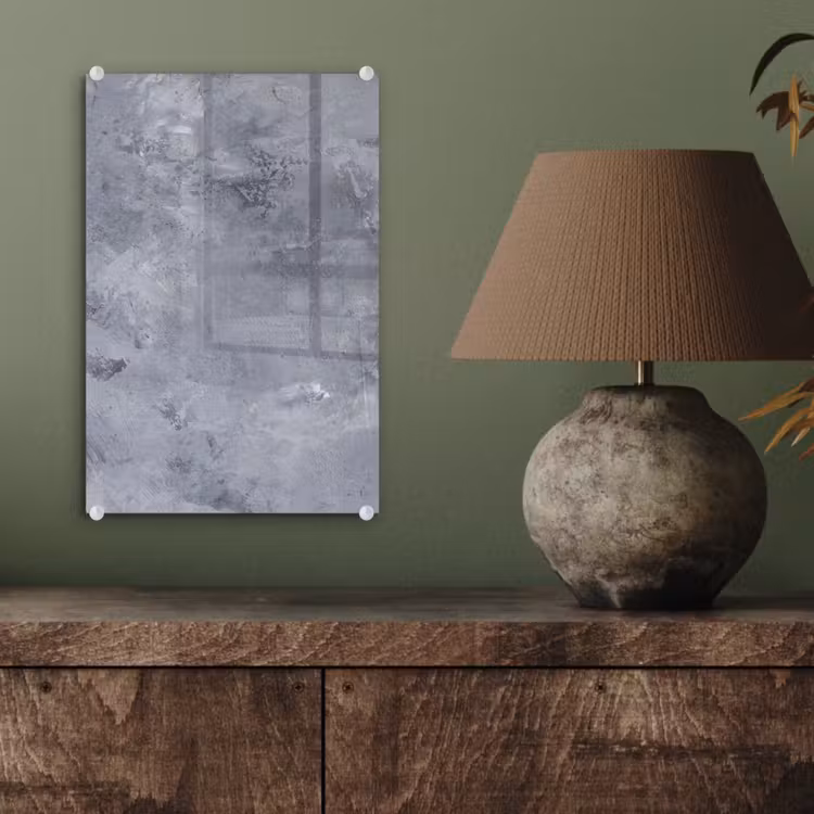Glas schilderij - Leisteen - Beton - Retro - Structuren - Grijs - Rustiek — 3