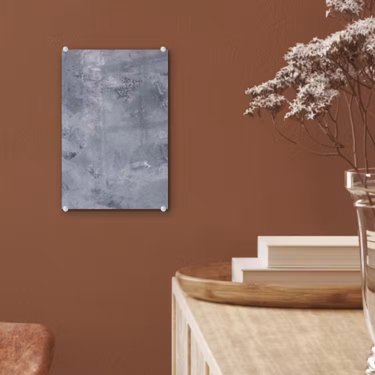 Glas schilderij - Leisteen - Beton - Retro - Structuren - Grijs - Rustiek — 5