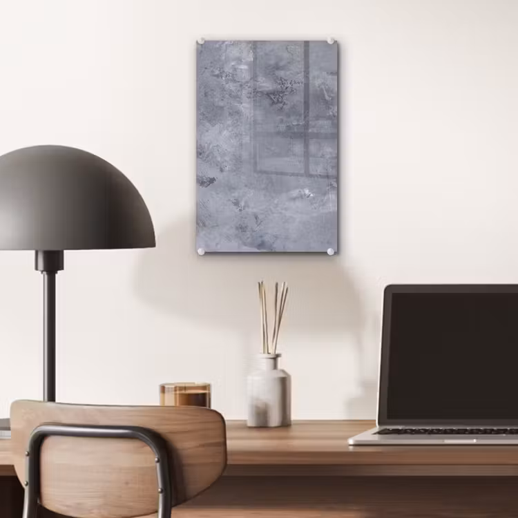 Glas schilderij - Leisteen - Beton - Retro - Structuren - Grijs - Rustiek — 6