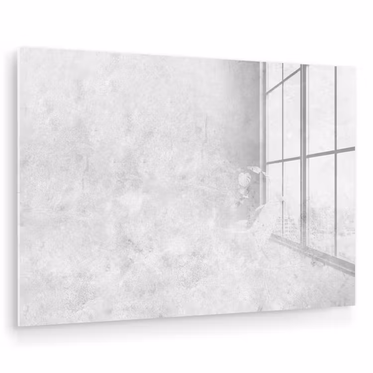 Glas schilderij - Marmer - Textuur - Grijs - Marmerlook — 1