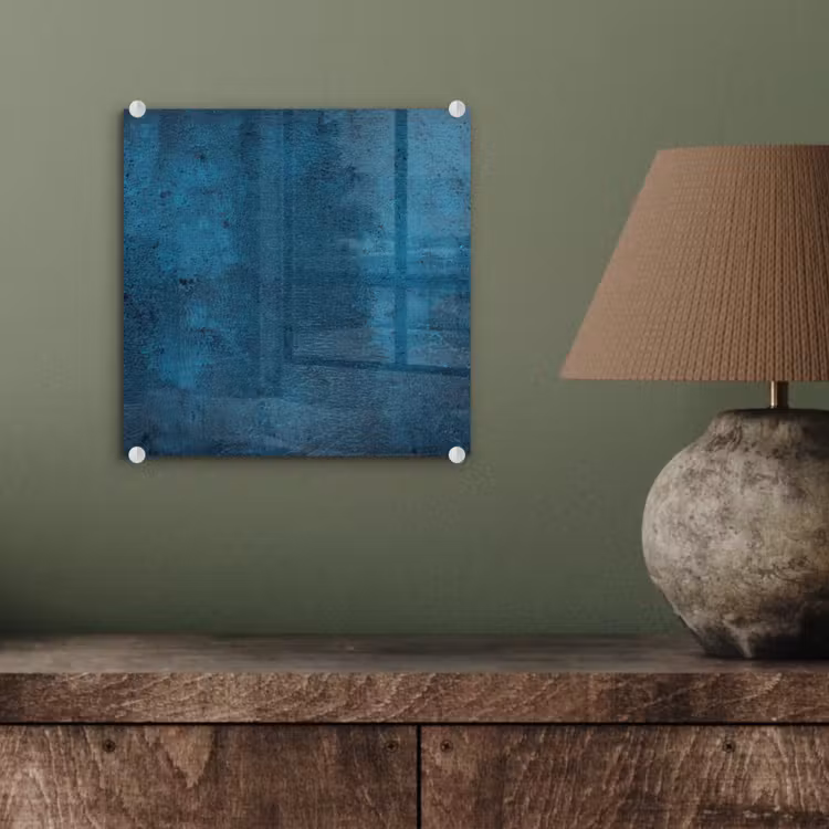 Glas schilderij - Natuursteen - Beton - Steen - Blauw — 3