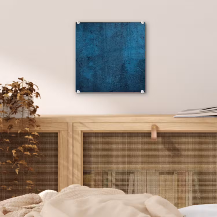 Glas schilderij - Natuursteen - Beton - Steen - Blauw — 4
