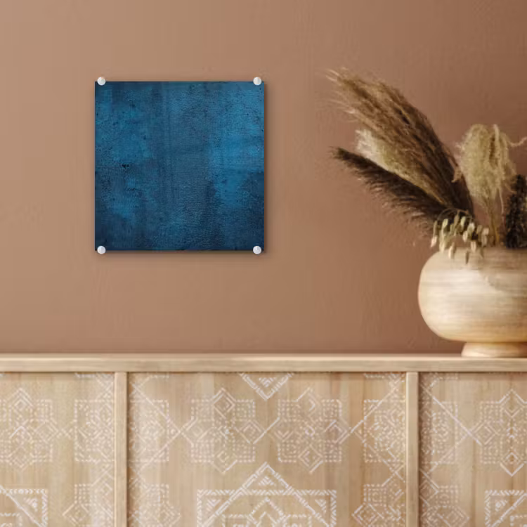 Glas schilderij - Natuursteen - Beton - Steen - Blauw — 5