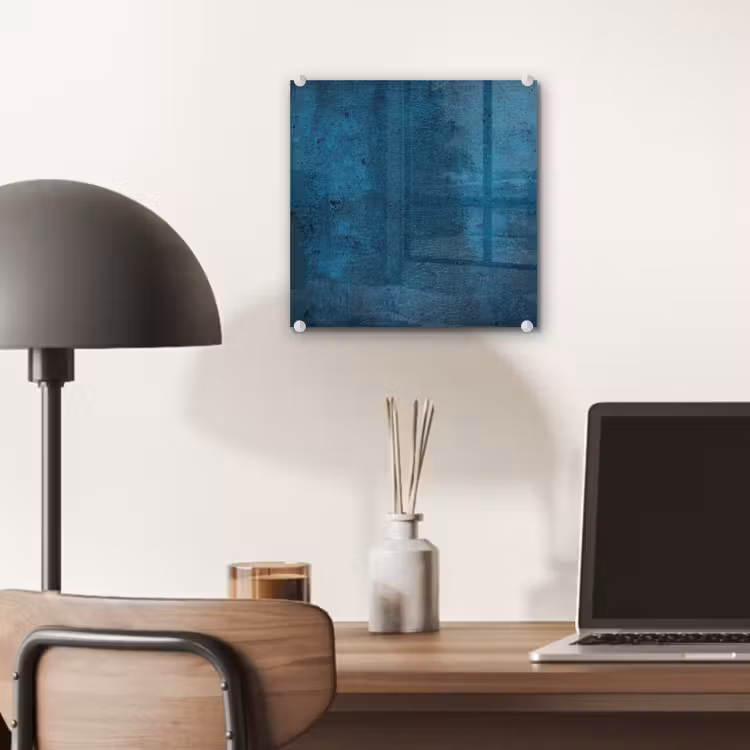 Glas schilderij - Natuursteen - Beton - Steen - Blauw — 6