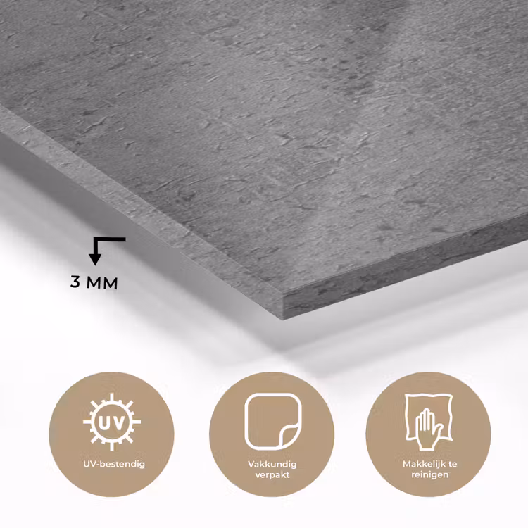 Glas schilderij - Structuur - Beton - Grijs - Industrieel - Rustiek — 2