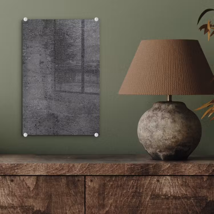 Glas schilderij - Structuur - Beton - Grijs - Industrieel - Rustiek — 3