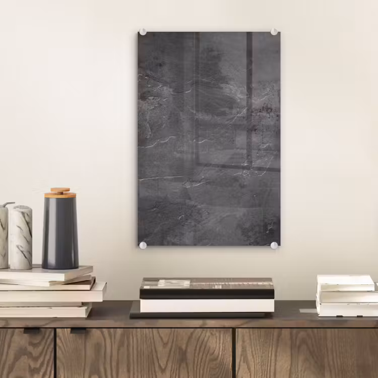 Glas schilderij - Structuur - Cement - Beton - Grijs - Vintage — 1