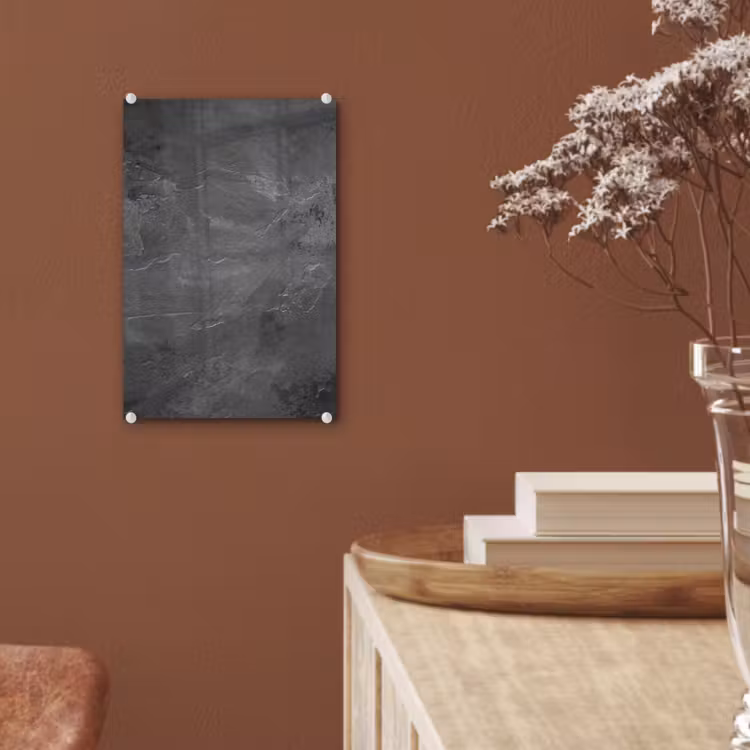 Glas schilderij - Structuur - Cement - Beton - Grijs - Vintage — 5
