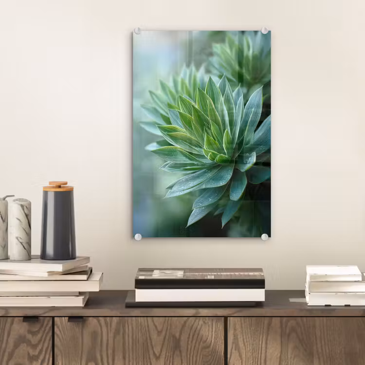 Glas schilderij - Blad - Plant - Groen - Textuur — 2