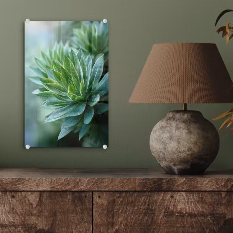Glas schilderij - Blad - Plant - Groen - Textuur — 4