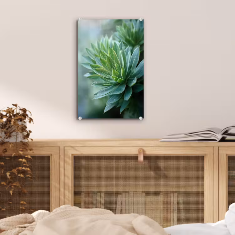 Glas schilderij - Blad - Plant - Groen - Textuur — 5
